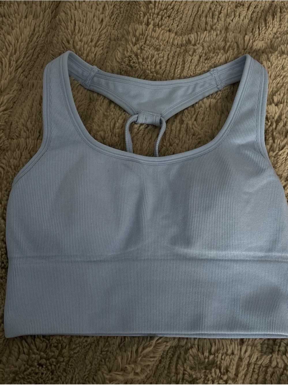 Target Light Blue Ribbed Racerback Sports Bralette